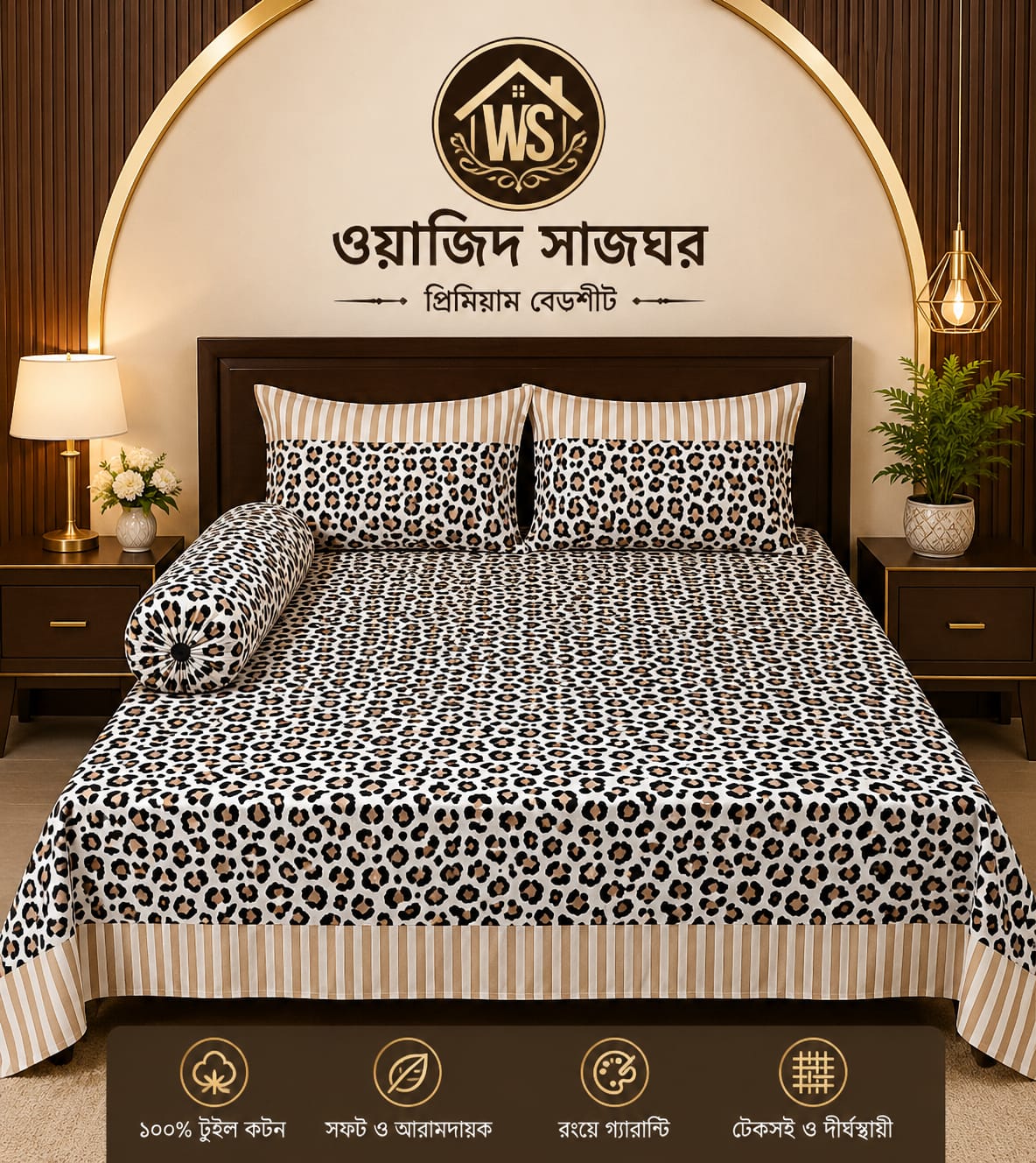 premium twill bed sheet 206 কোল বালিশ কভার নিলে ২০০ টাকা এড হবে