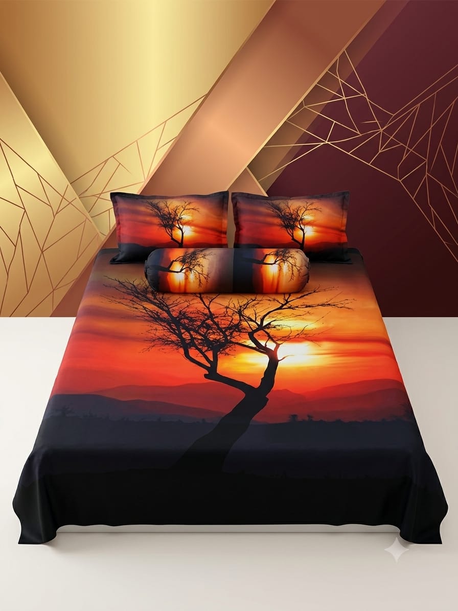 premium cotton panel bed sheet  Code:111 কোল বালিশ কভার নিলে ২০০ টাকা এড হবে