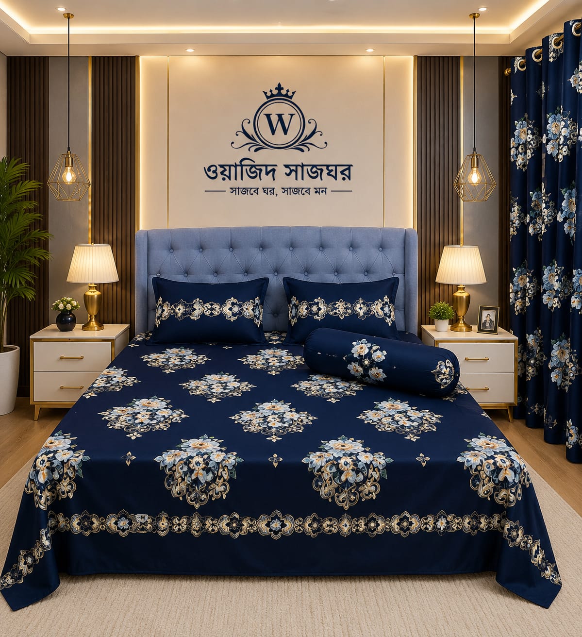 premium twill bed sheet 208 কোল বালিশ কভার নিলে ২০০ টাকা এড হবে